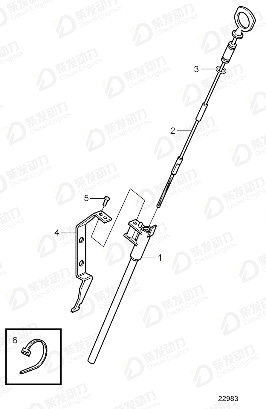 volvo penta Cable tie 948211 Drawing volvo penta Cable tie 948211 Drawing